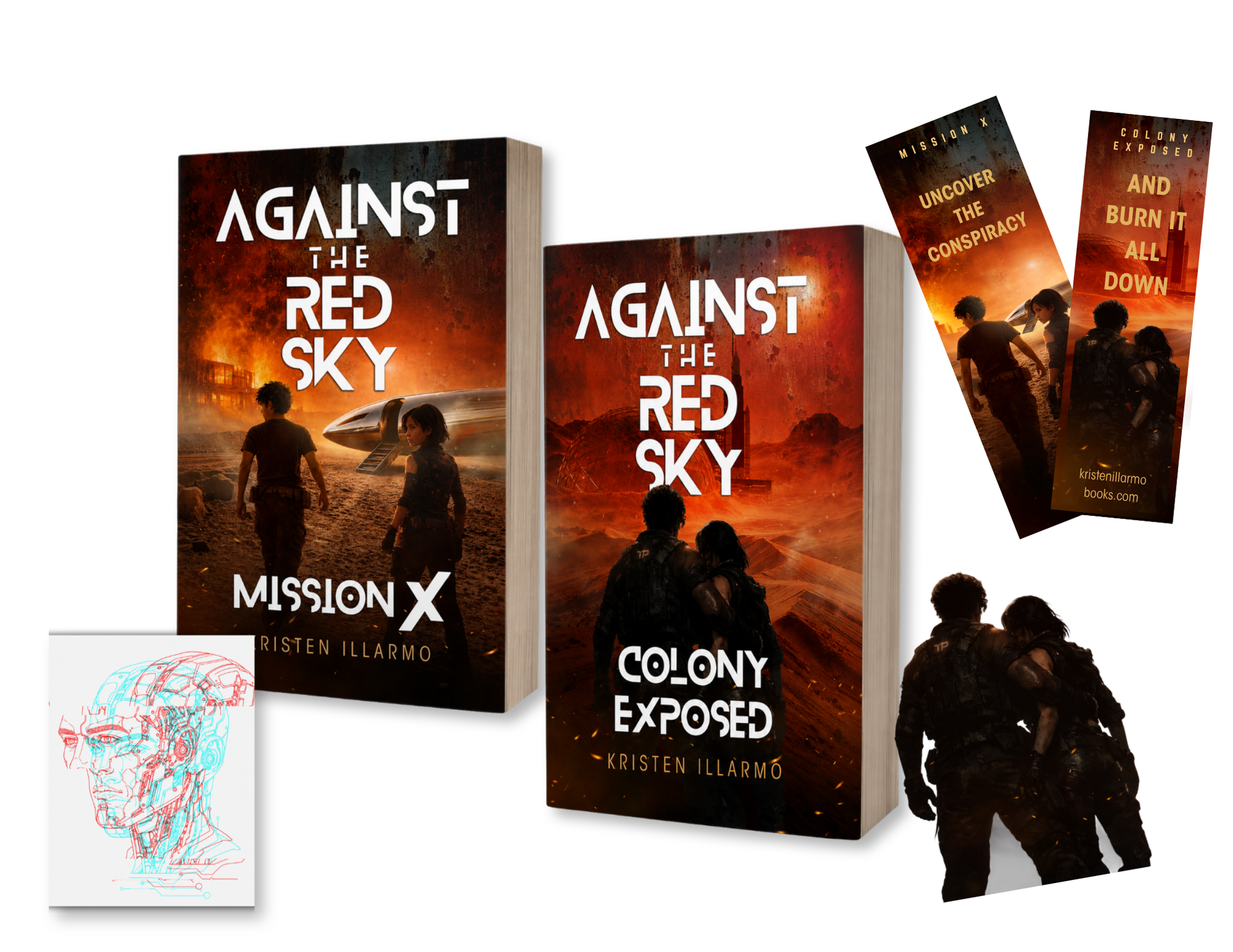 Against the Red Sky paperback duology bundle with bonus swag