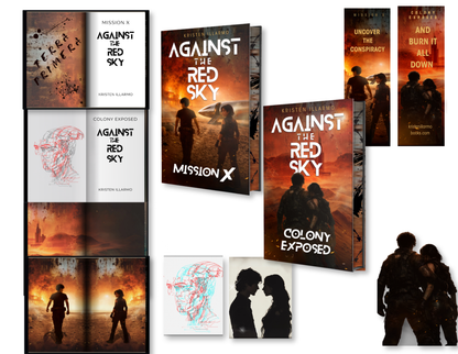 Against the Red Sky Book Box - signed hardcover duology with sticker sheet, map, and bookmark