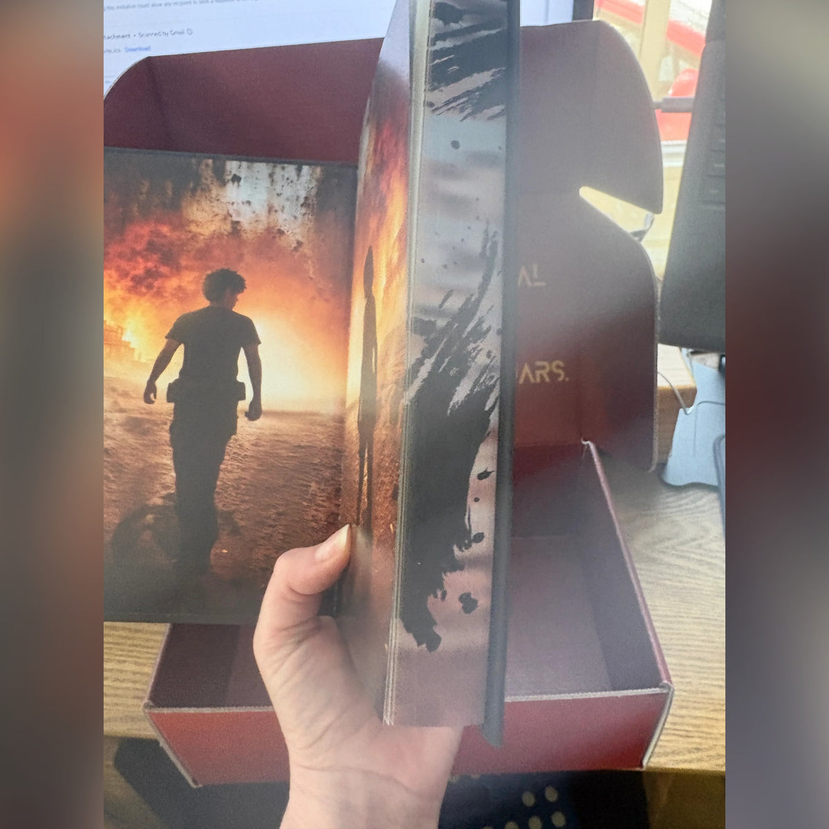 Full-color endpapers in the Against the Red Sky hardcover