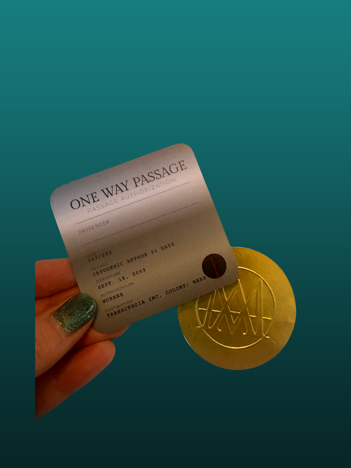 Maddie's holocard from Colony Exposed